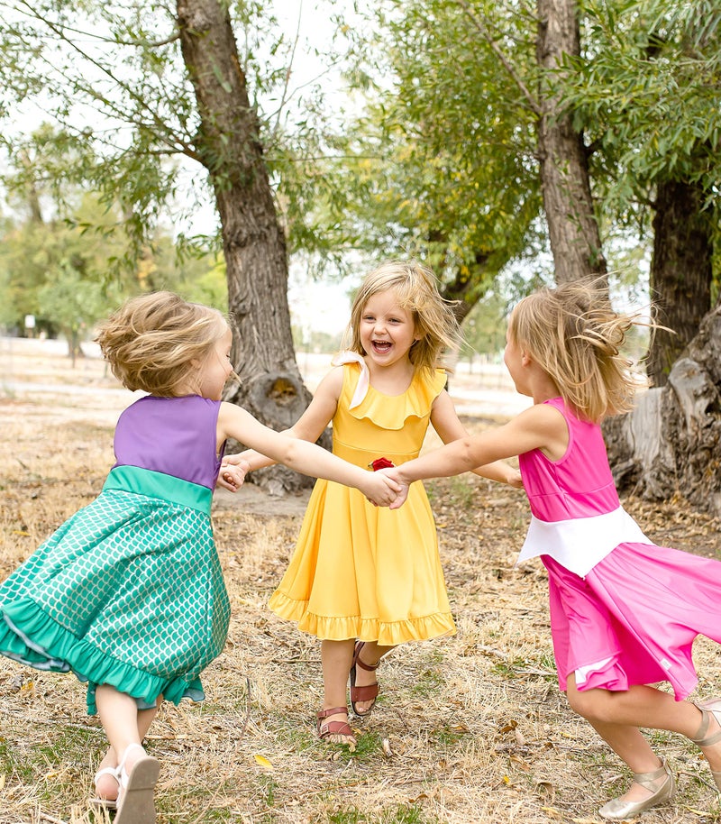 Little Adventures Yellow Beauty Princess Twirl Dress (Large Size 8) - Machine Washable Child Pretend Play and Party Dress with No Glitter - Image 4